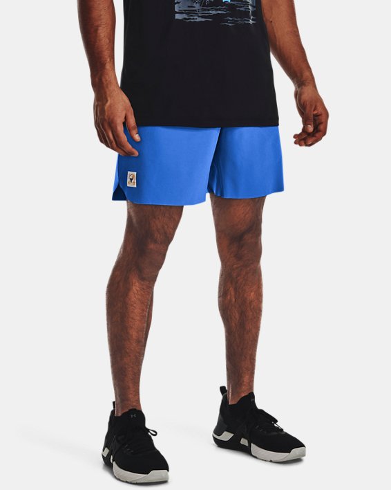 Men's Project Rock Hybrid Shorts, Blue, pdpMainDesktop image number 0
